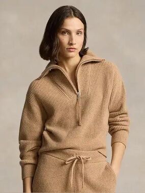 Polo Ralph Lauren Cashmere Wool Half-Zip Sweater